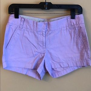 Lavender JCREW chino shorts